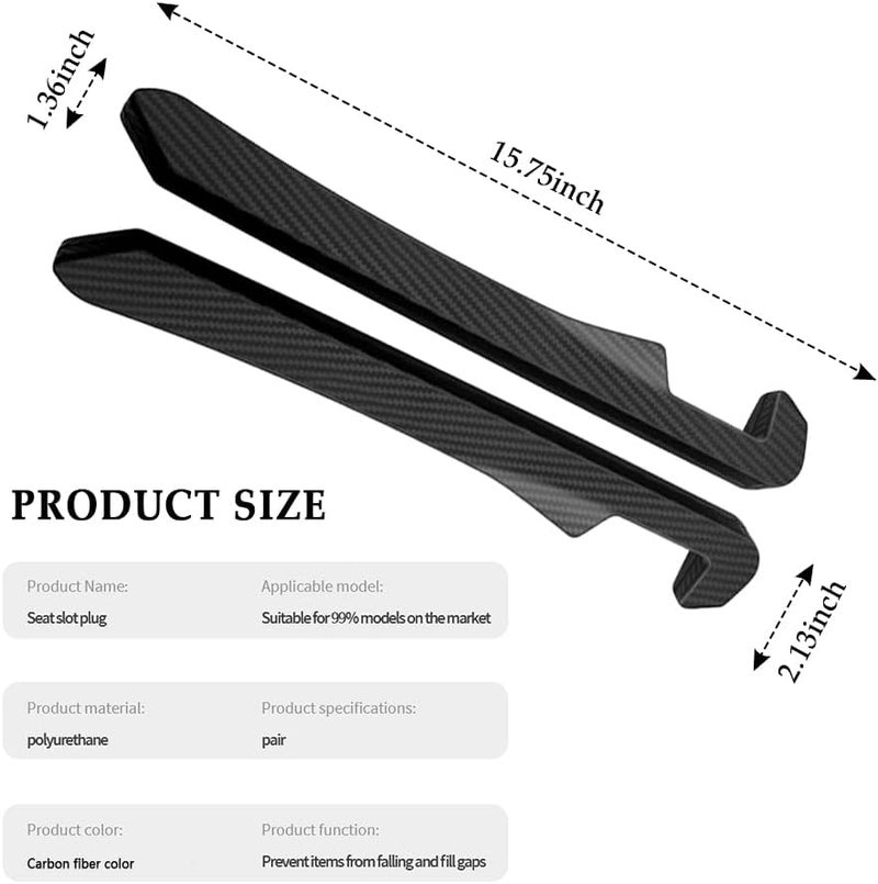 Junecarp 2PCS Car Seat Gap Filler - Elastic Car Seat Gap Filler Organizer Universal for Truck SUV Car Between Seat and Console - Prevent Items from Droping - Add Style to Your Car Accessories - Image 2